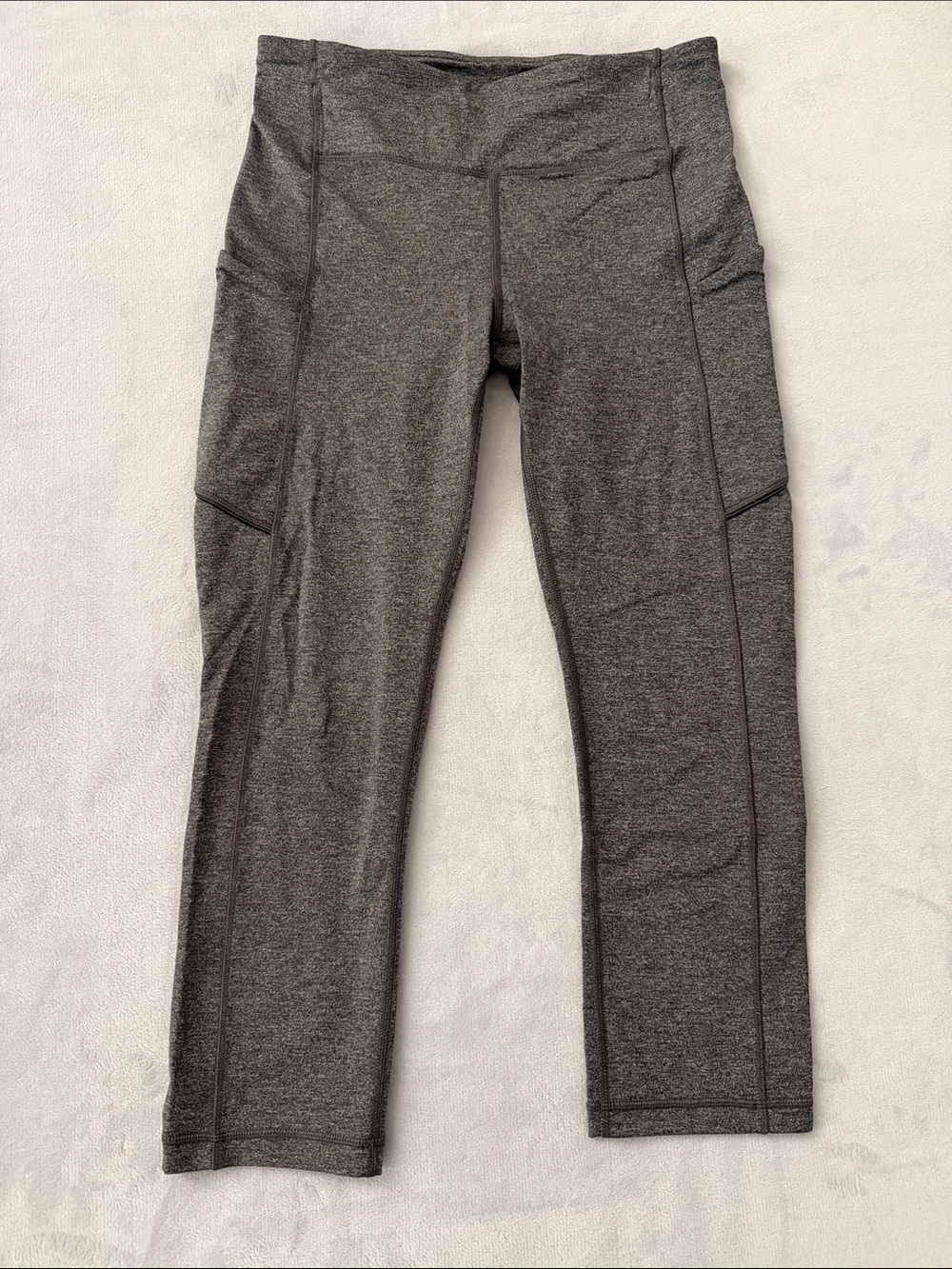 Lululemon Gray Pocket Crop Leggings-Size 6